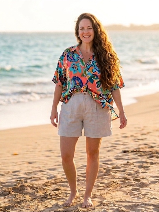 Faherty Pants - NWT Faherty Light Beige 100% Linen High-Rise Shorts Brand New With Tags Size 14